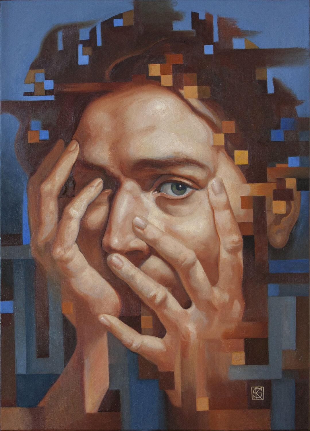 "Virtual Dissolution" Yaroslav Kurbanov Original painting for sale