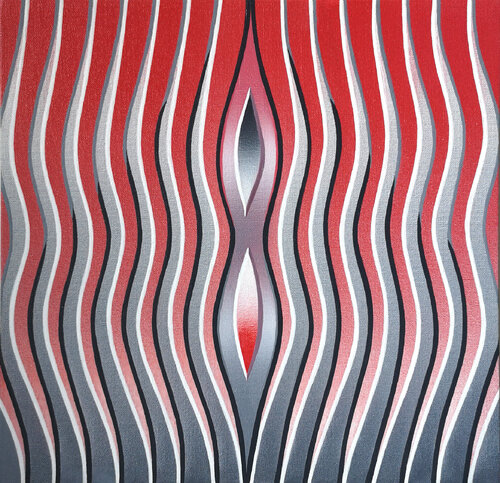 ANZIEHUNG VON GEGENSÄTZEN / Attraction of opposites by Krisztina Dózsa-Farkas, Painting for Sale on Select