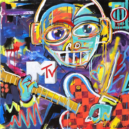 I Want My MTV by Ramon Bruin, Painting for Sale on Select