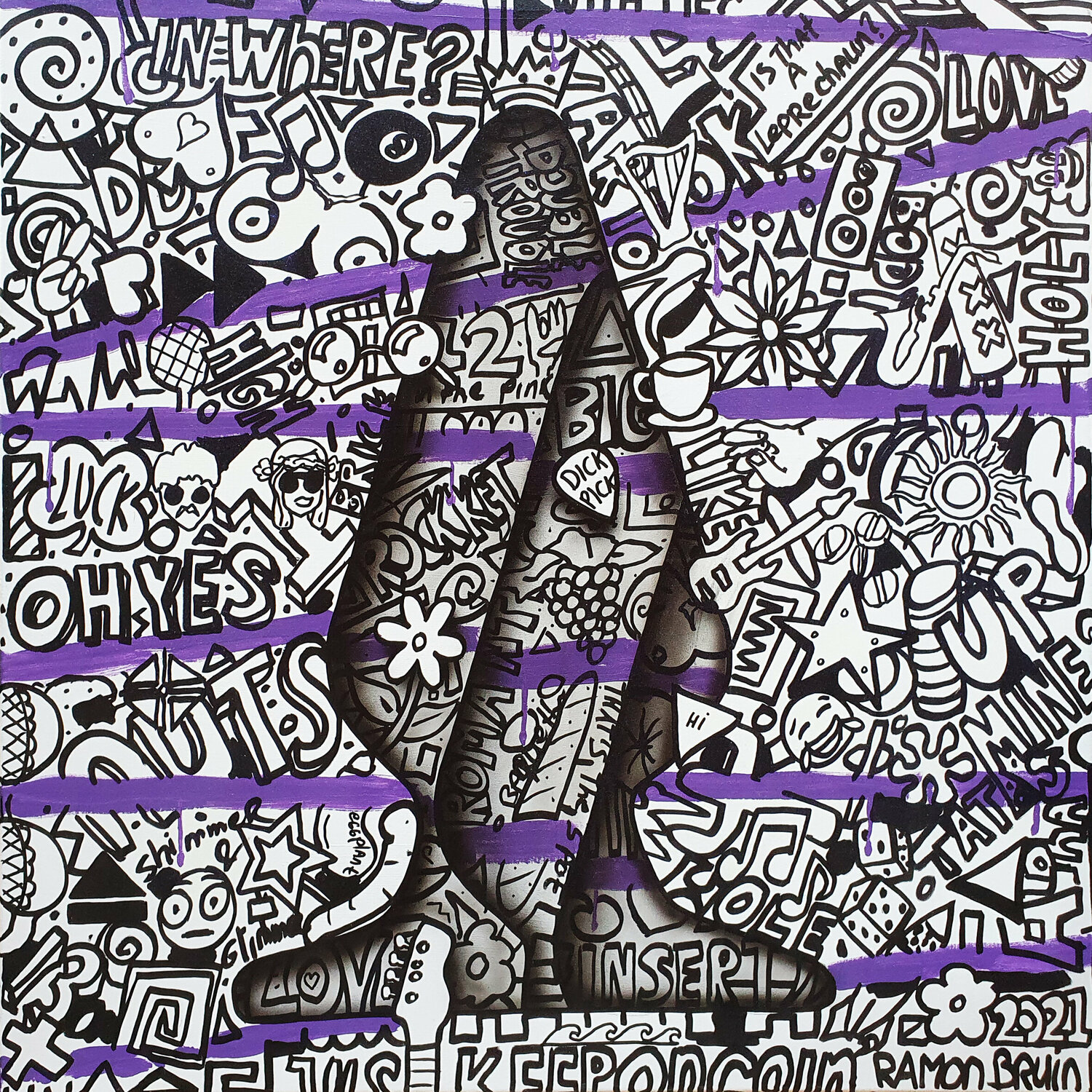 Up Yours Ramon Bruin Original painting for sale
