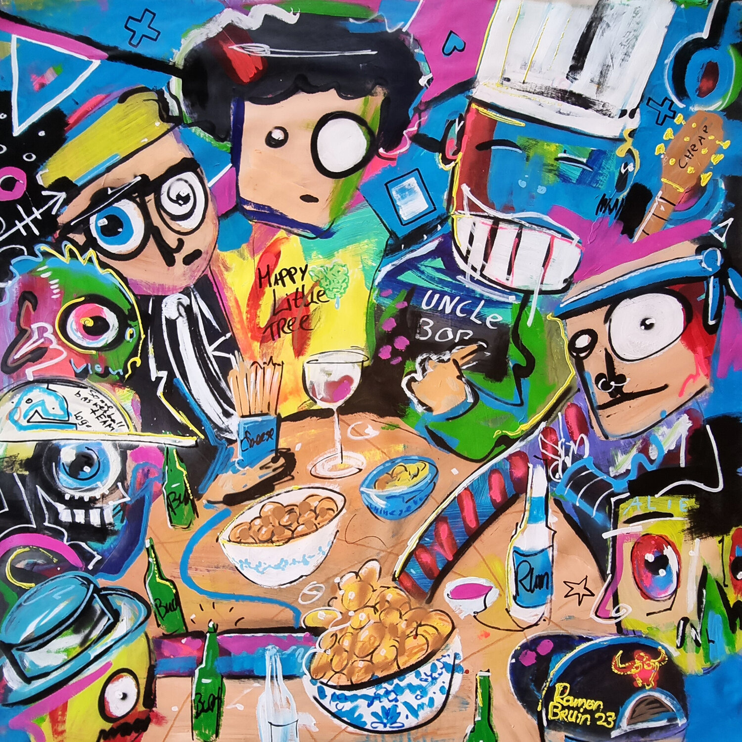 Circle Birthday Ramon Bruin Original painting for sale