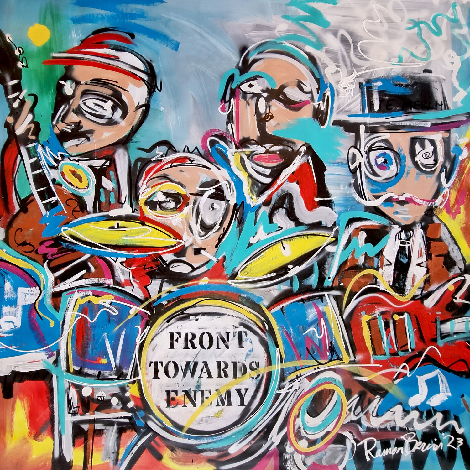 Front Toward Enemy Ramon Bruin Original painting for sale