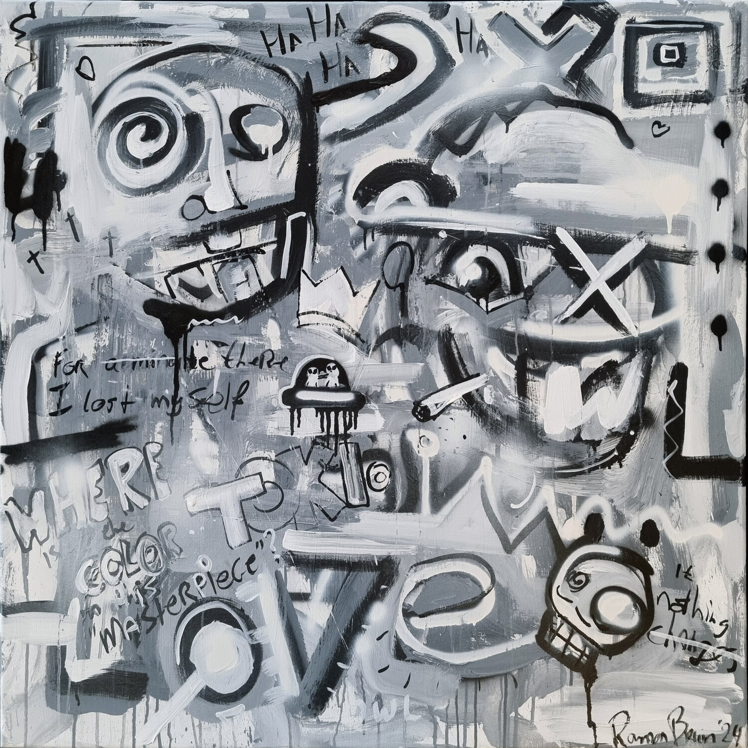 Hue, Me and the Color Blind Ramon Bruin Original painting for sale