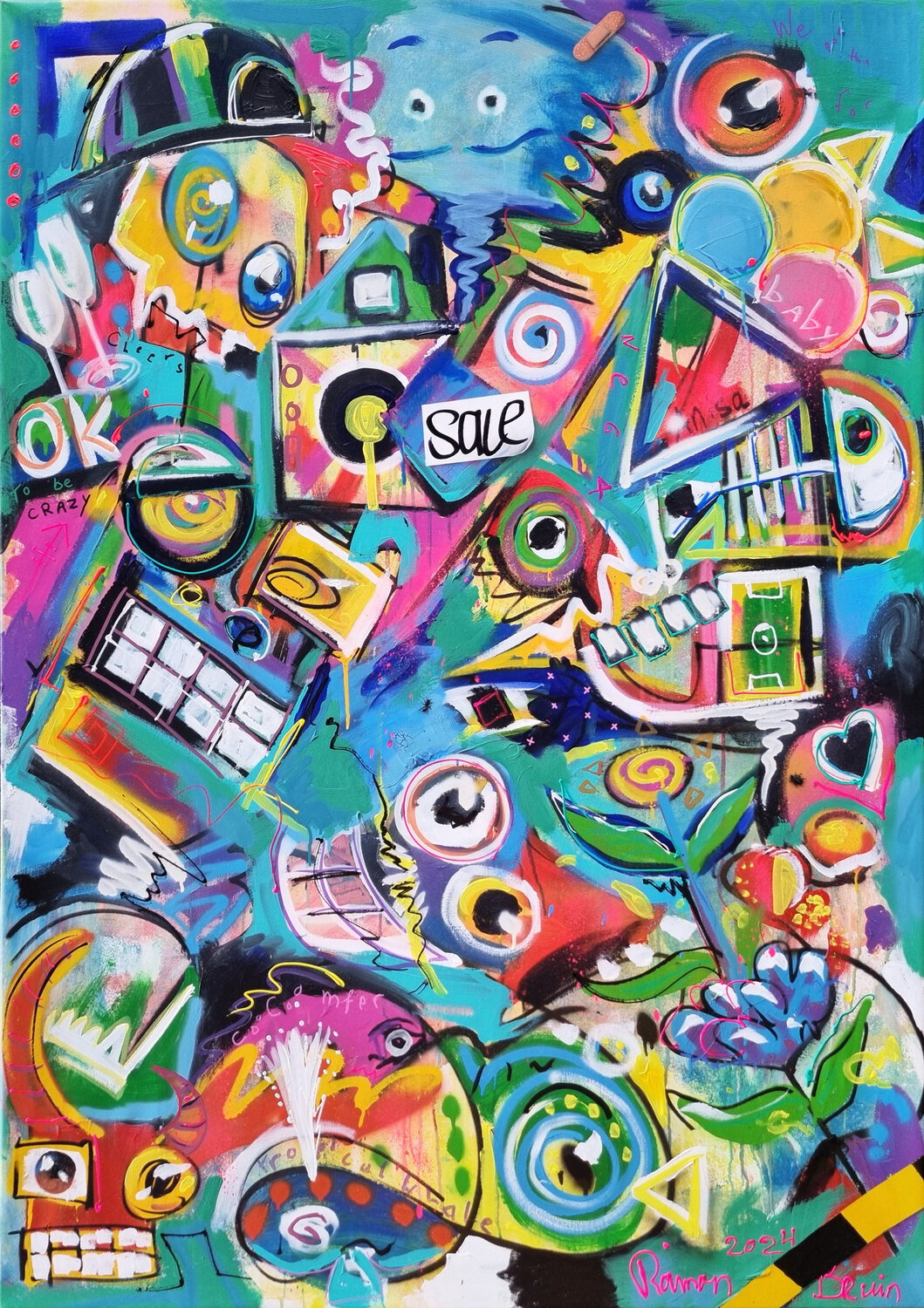 European Roadtrip Ramon Bruin Original painting for sale