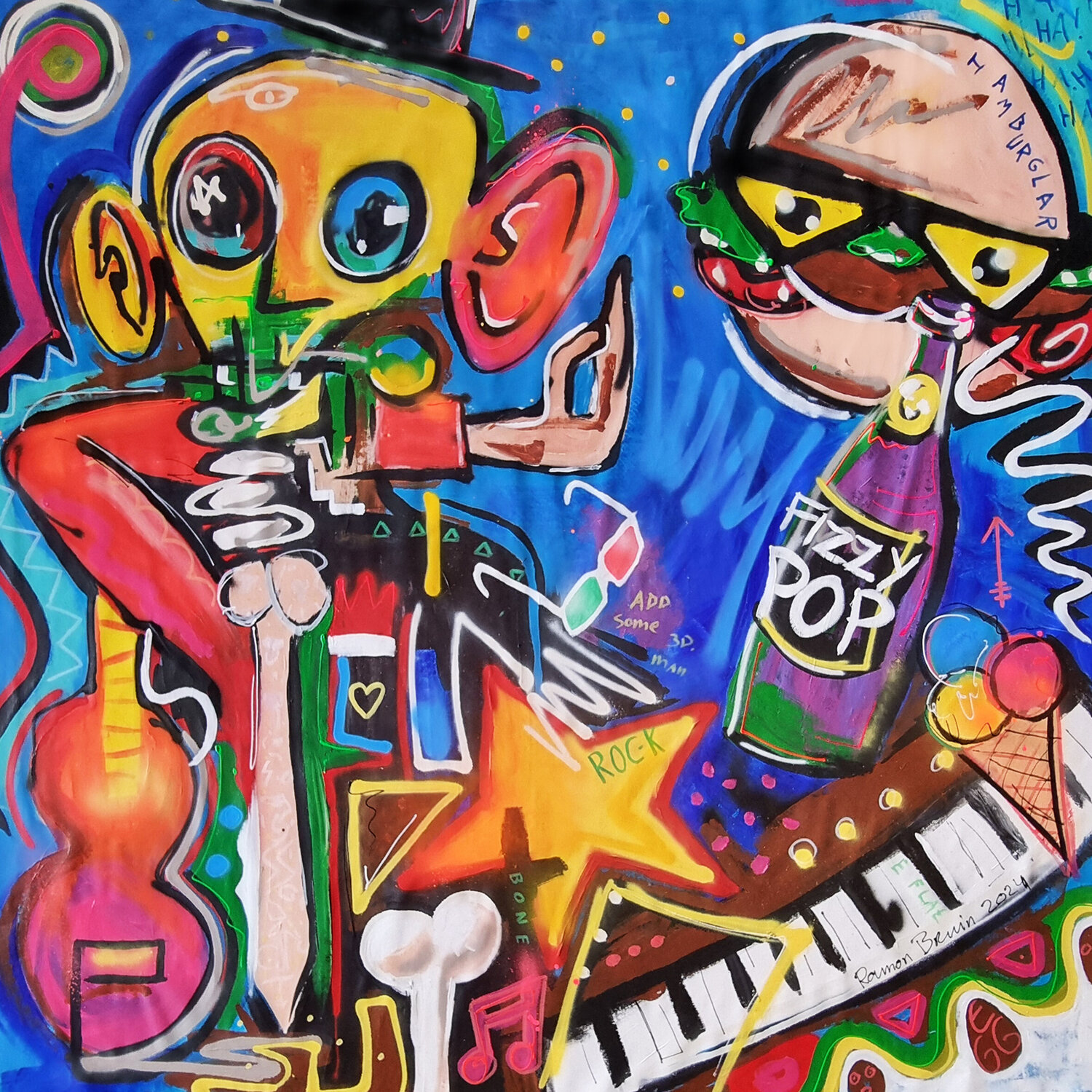 Fizzy Pop Ramon Bruin Original painting for sale