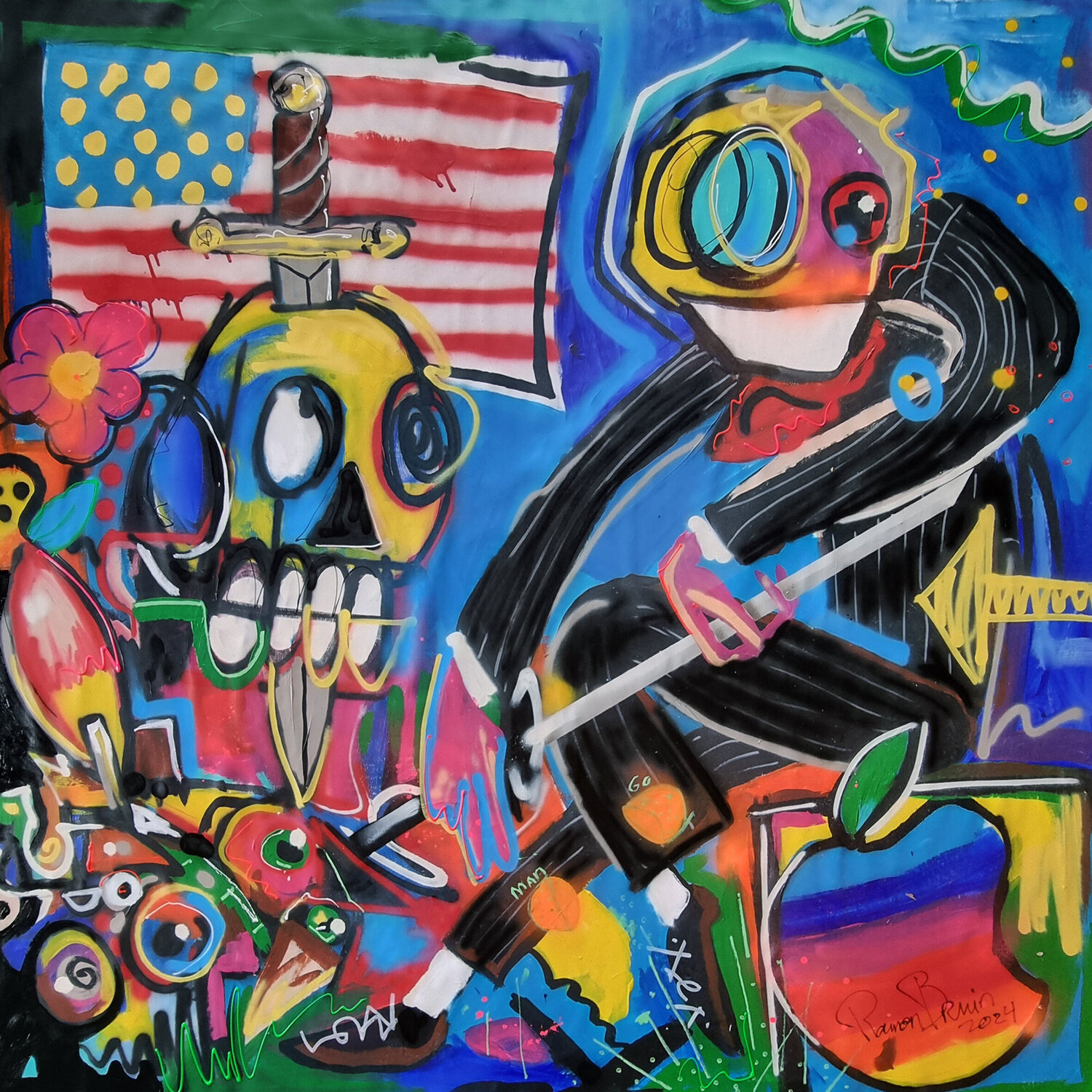 A Frog Named Bob Ramon Bruin Original painting for sale