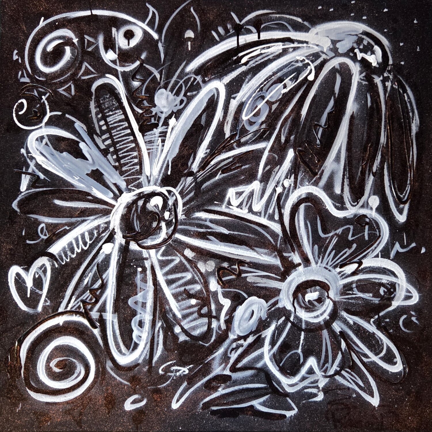 Golden Flower Ramon Bruin Original painting for sale