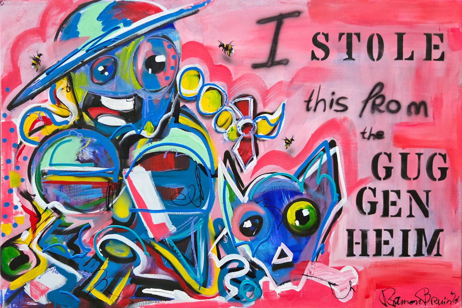 Grand Theft Art Ramon Bruin Original painting for sale