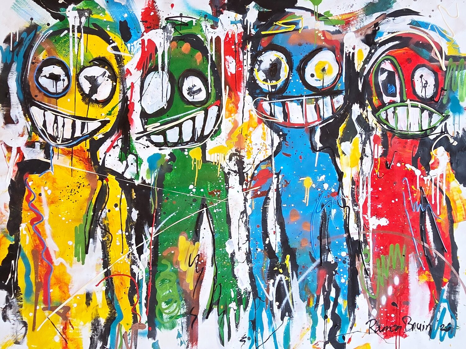 Eight Drunk Friends Ramon Bruin Original painting for sale