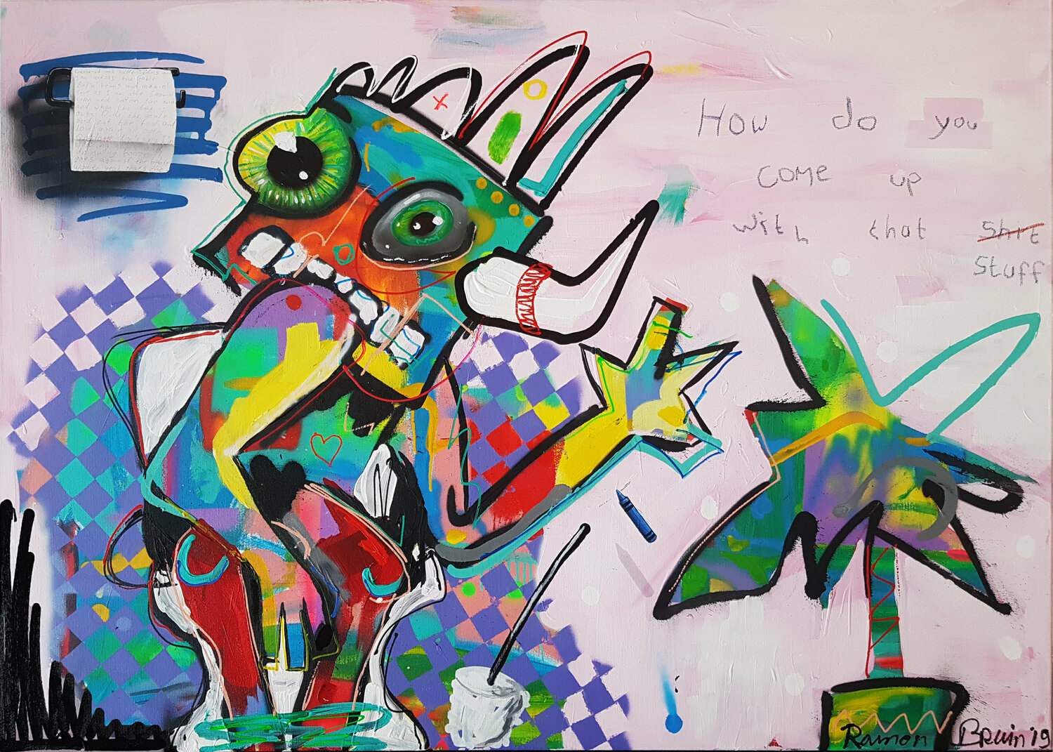 Inspiration Room Ramon Bruin Original painting for sale