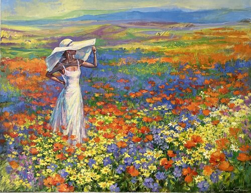 Meadow II by Larissa Abtova, Painting for Sale on Select