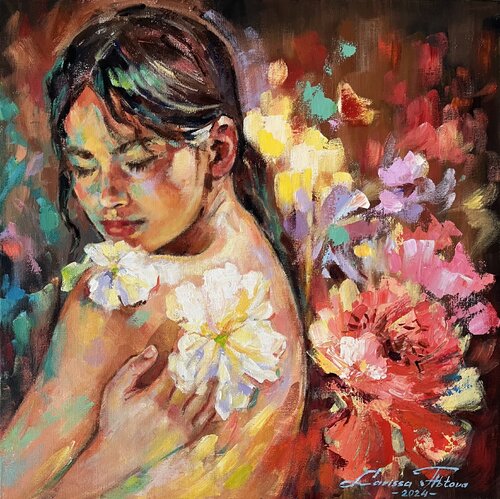 Embracing nature by Larissa Abtova, Painting for Sale on Select