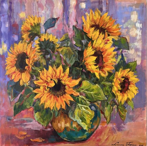 Sunflowers by Larissa Abtova, Painting for Sale on Select