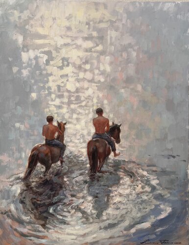 Sans frontieres by Larissa Abtova, Painting for Sale on Select