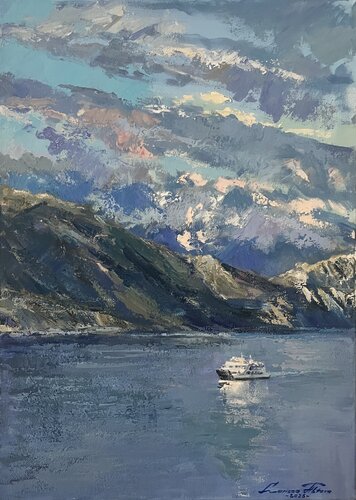 Ferry by Larissa Abtova, Painting for Sale on Select