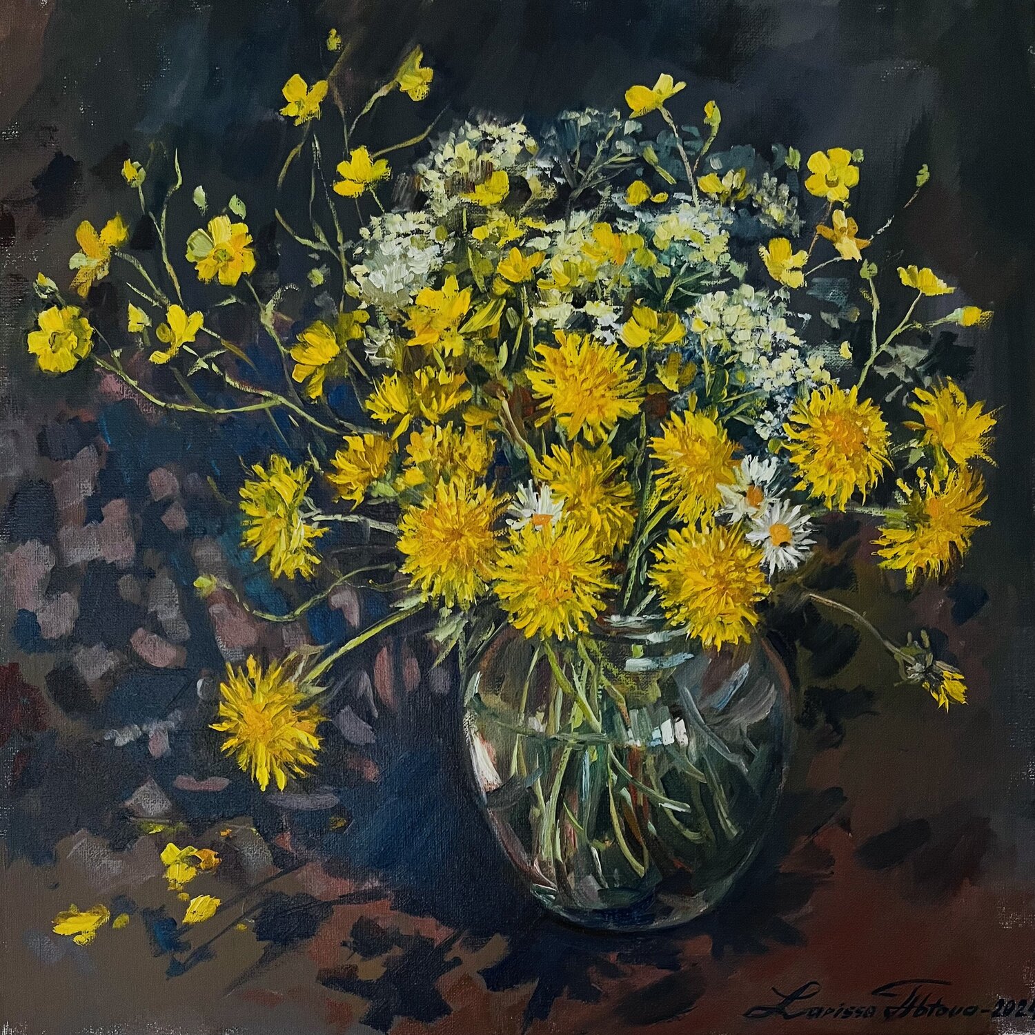 Dandelions Larissa Abtova Original painting for sale