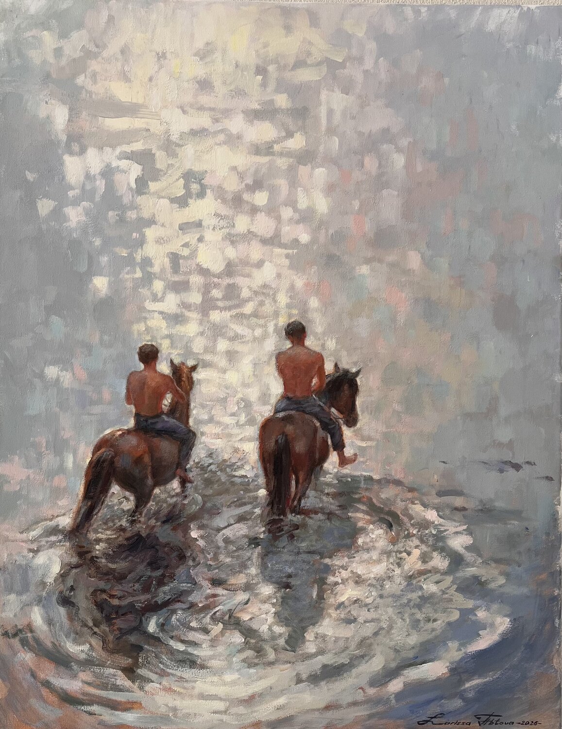 Sans frontieres Larissa Abtova Original painting for sale