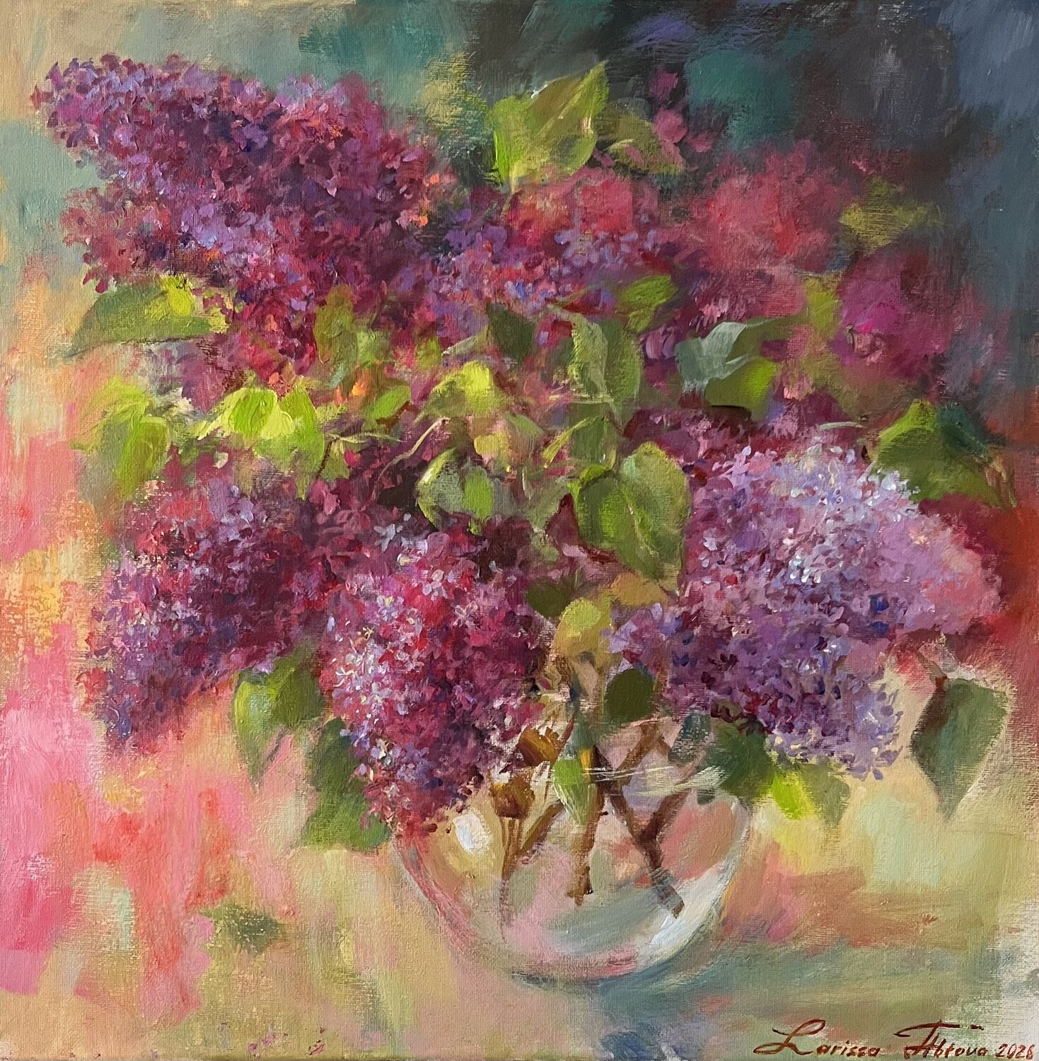 Lilac spring Larissa Abtova Original painting for sale