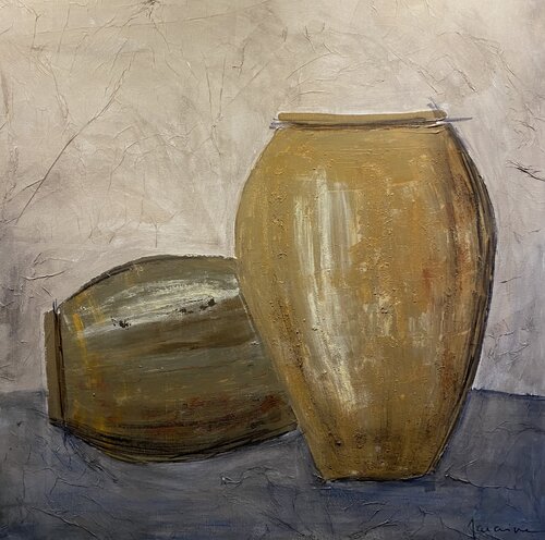 Les amphores by Florence Maraine Bertrand, Painting for Sale on Select