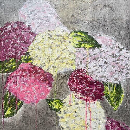 Hortensias by Florence Maraine Bertrand, Painting for Sale on Select