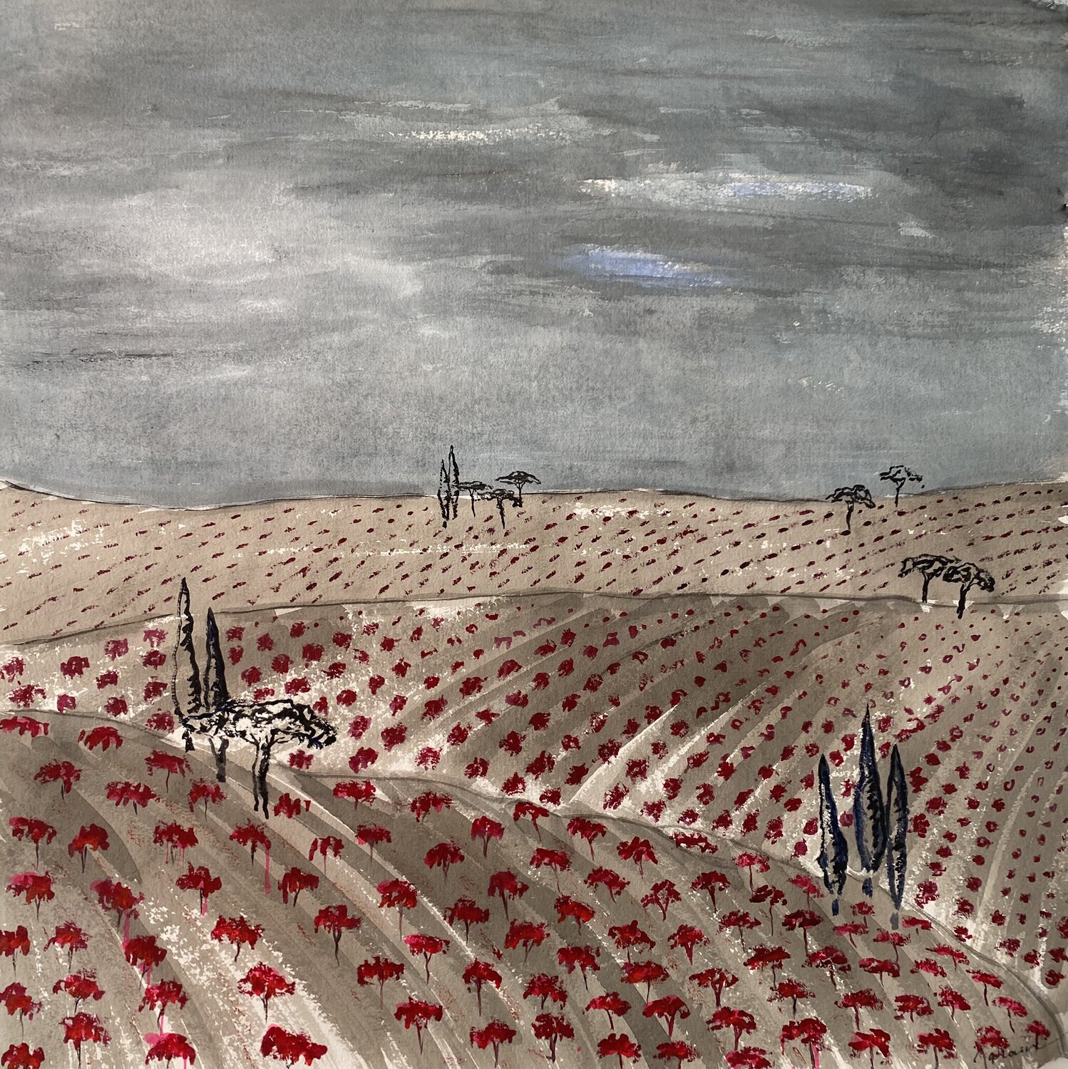 Jours d’automne Florence Maraine Bertrand Original painting for sale