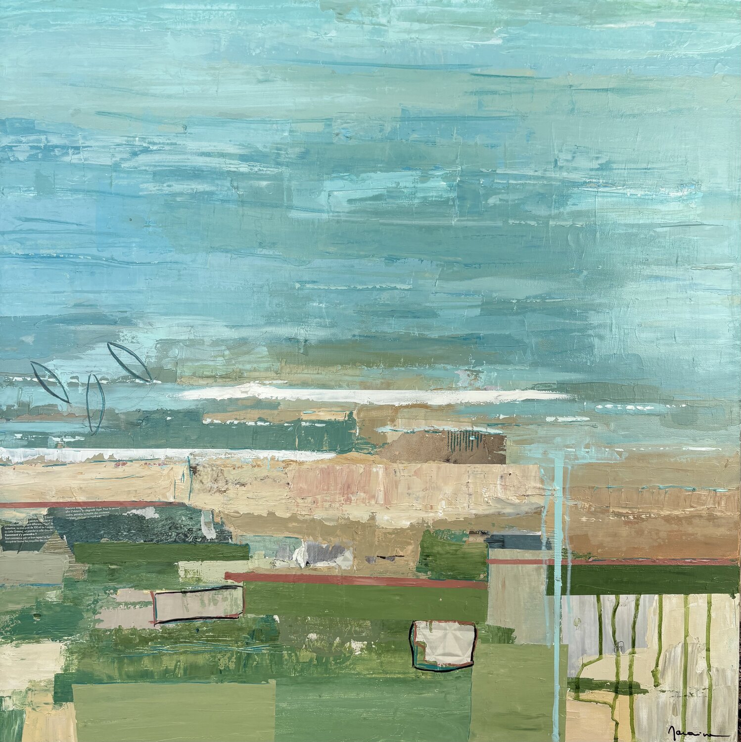 Bord de mer Florence Maraine Bertrand Original painting for sale
