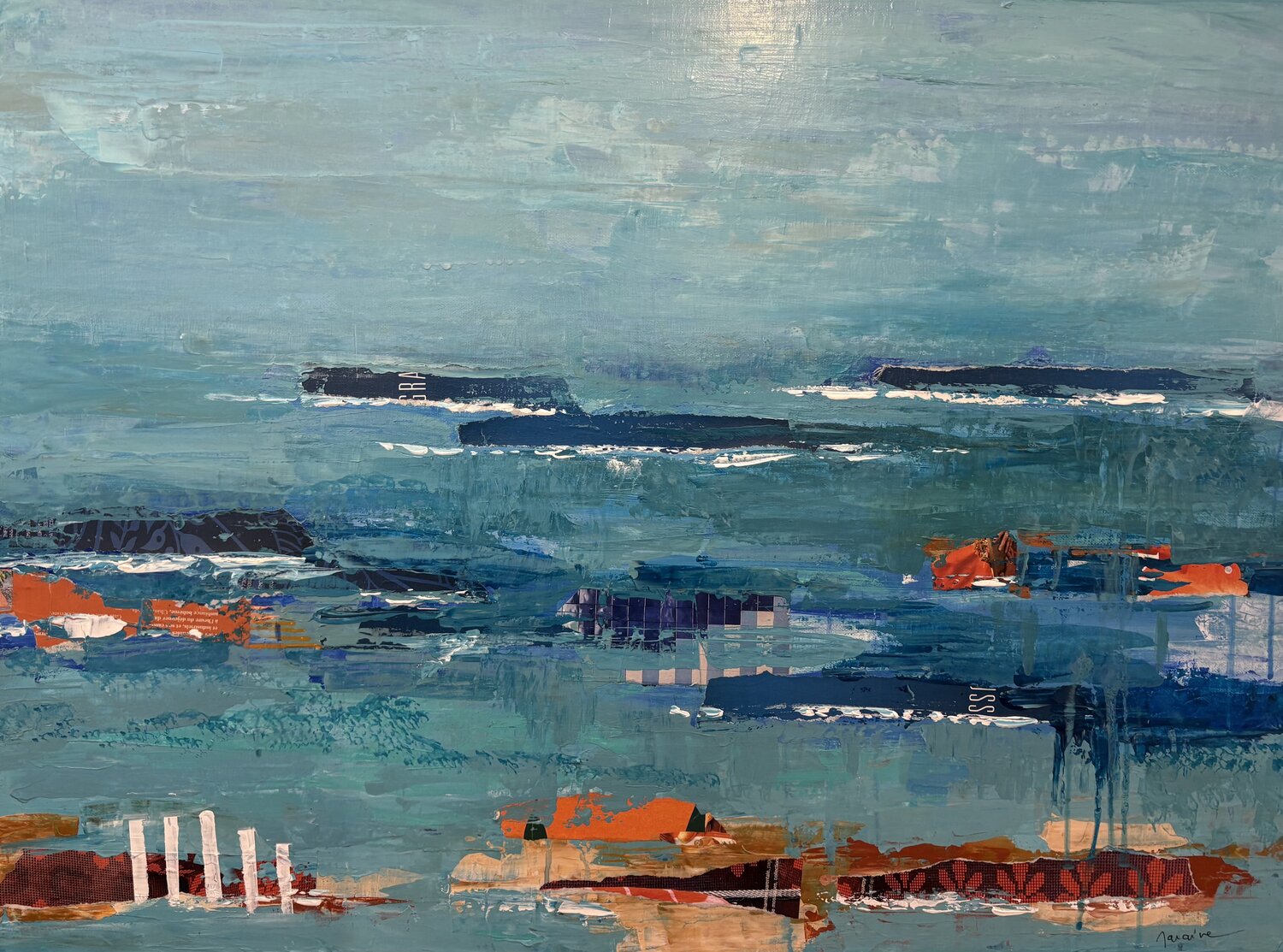 Les Recifs Florence Maraine Bertrand Original painting for sale