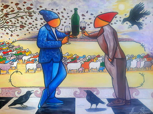 "FASE DI TRANSIZIONE" Ostariants III by Marco Stocco, Painting for Sale on Select