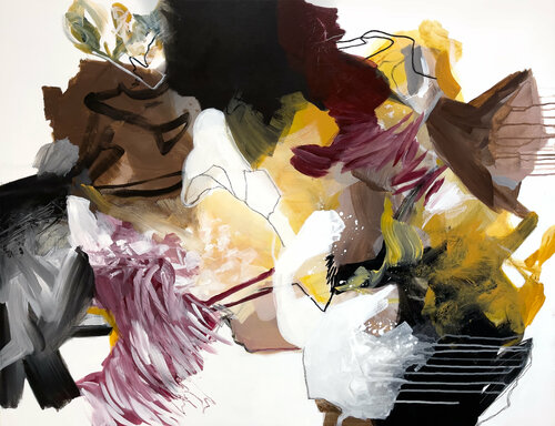 Cosmic conversation by Inès Khadraoui, Painting for Sale on Select