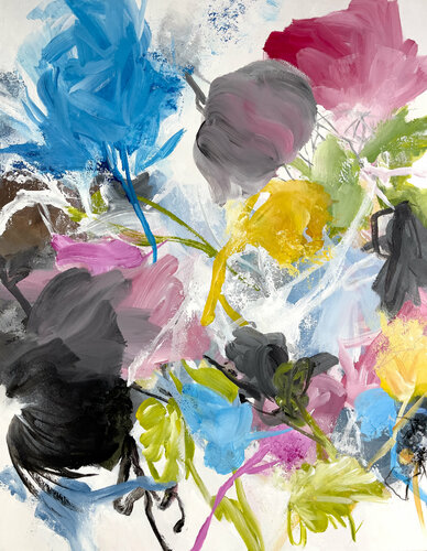 Flowers by Inès Khadraoui, Painting for Sale on Select