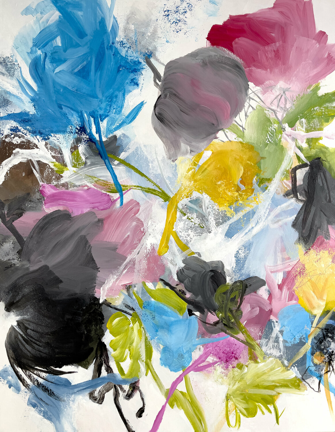 Flowers Inès Khadraoui Original painting for sale