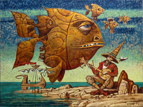 Only in heaven will you hear music, perhaps. by Konstantin Kansky, Painting for Sale on Select