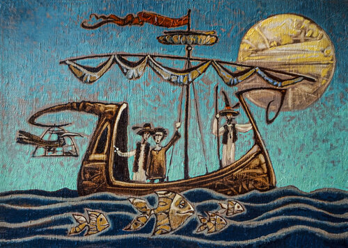The big moon by Konstantin Kansky, Painting for Sale on Select