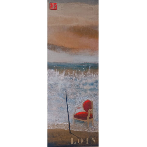 Le fauteuil rouge by Ly-Rose, Painting for Sale on Select