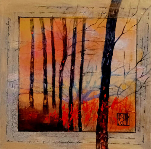 ROSE FEU FEU by Ly-Rose, Painting for Sale on Select