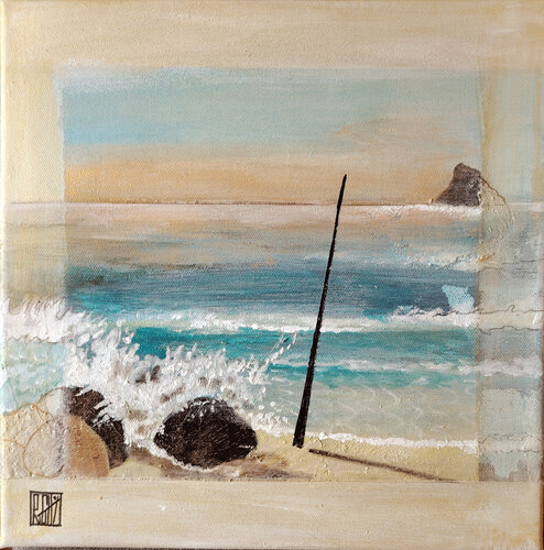 PACIFIQUE  Toile 2 du Triptyque OCEANS by Ly-Rose, Painting for Sale on Select