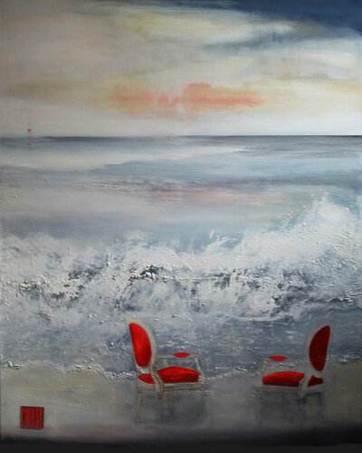 Baignade interdite by Ly-Rose, Painting for Sale on Select