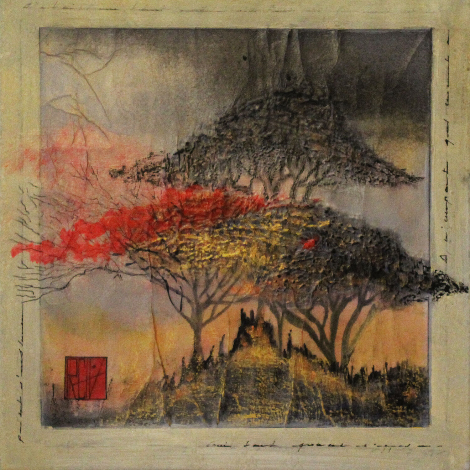 SOIR BRÛLANT Ly-Rose Original painting for sale