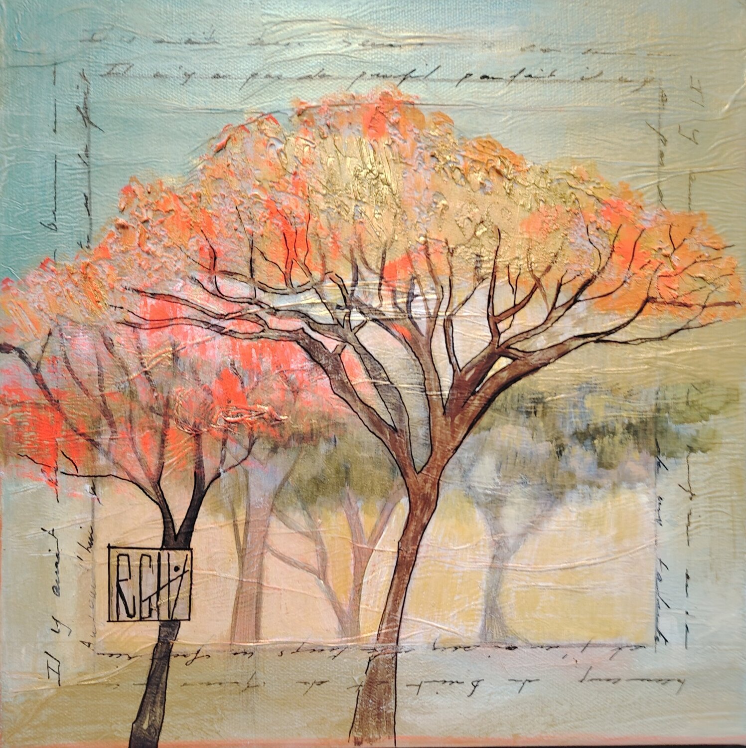 NOVEMBRE 25 Ly-Rose Original painting for sale