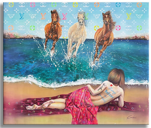 Dreaming - Original Painting on Canvas by Gardani, Painting for Sale on Select