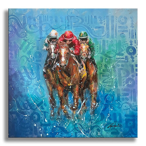Zone Horse – Original Painting on Canvas by Gardani, Painting for Sale on Select