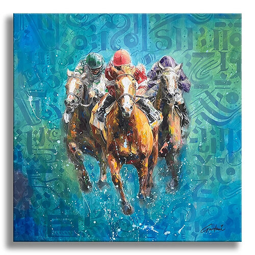 One Paris Horse – Original Painting on Canvas by Gardani, Painting for Sale on Select