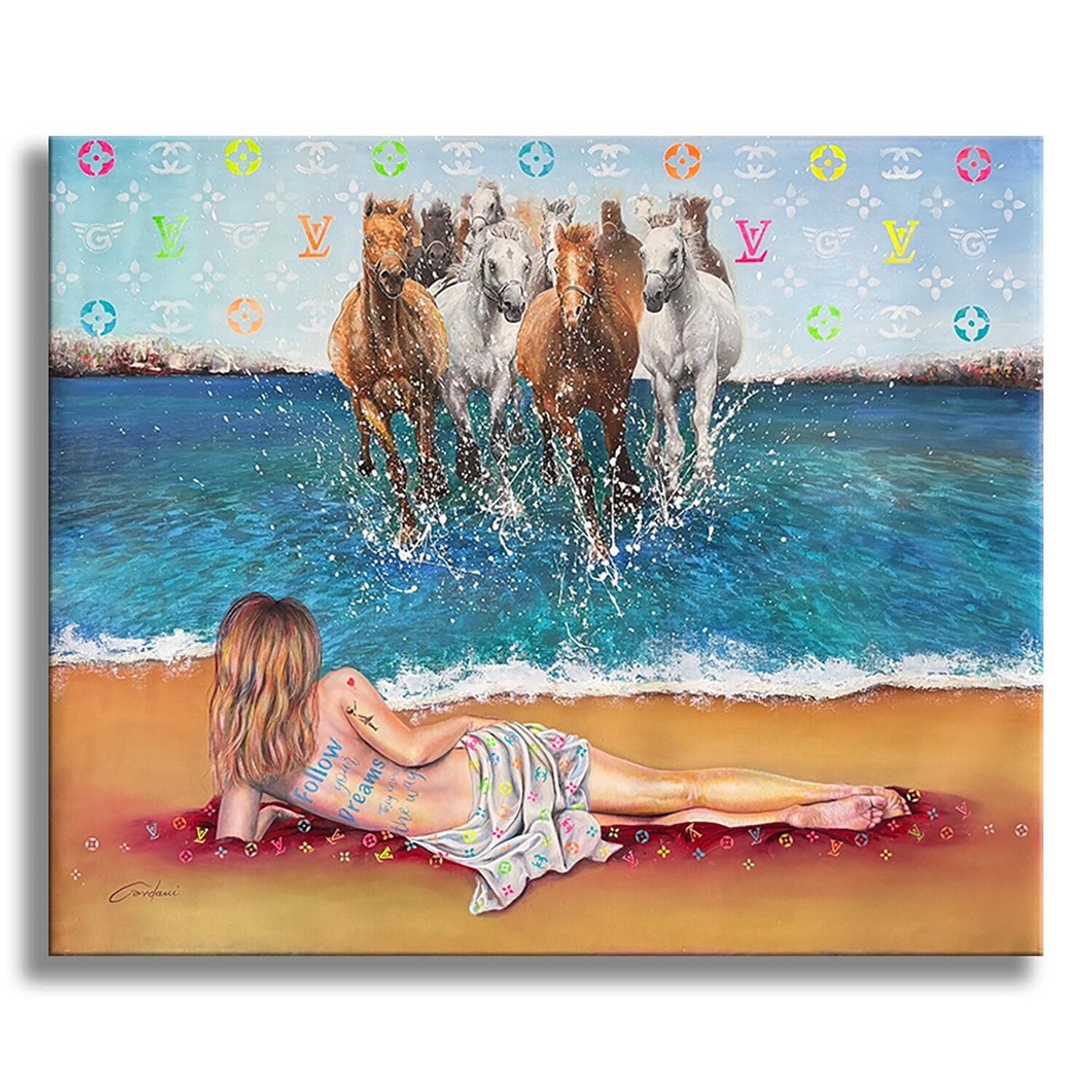 Mares - Original Painting on Canvas Gardani Original painting for sale