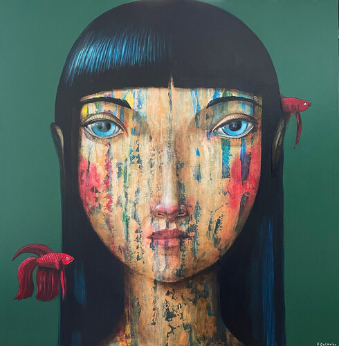 Mary by fabien delaube, Painting for Sale on Select
