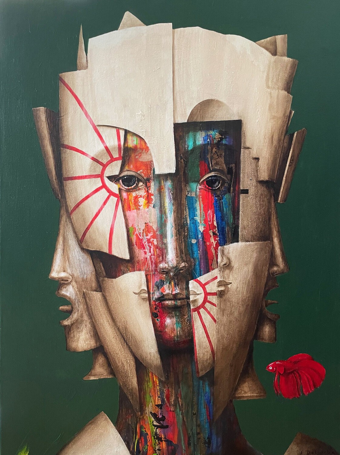 Atlante II fabien delaube Original painting for sale
