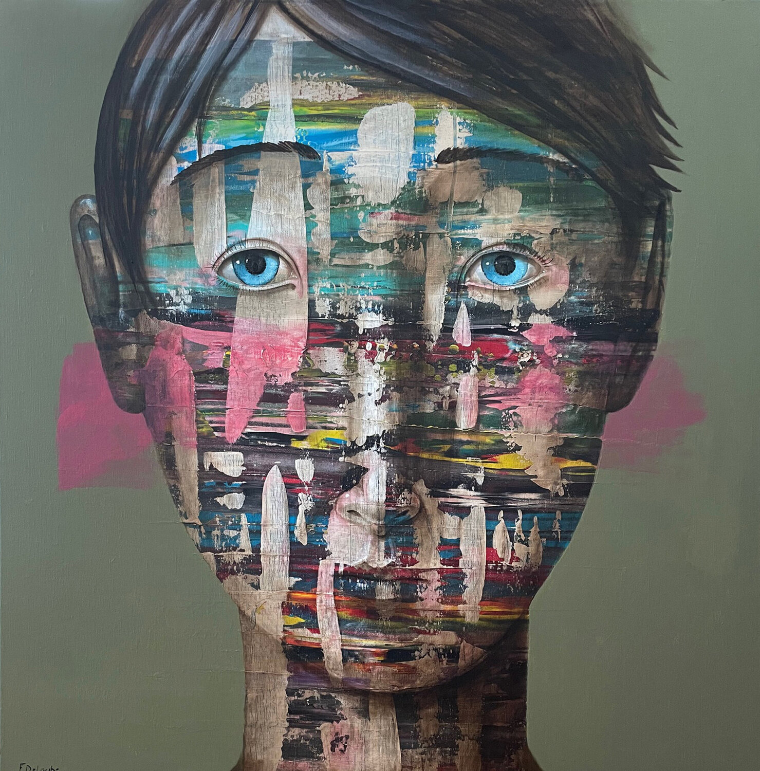 Icaar II fabien delaube Original painting for sale