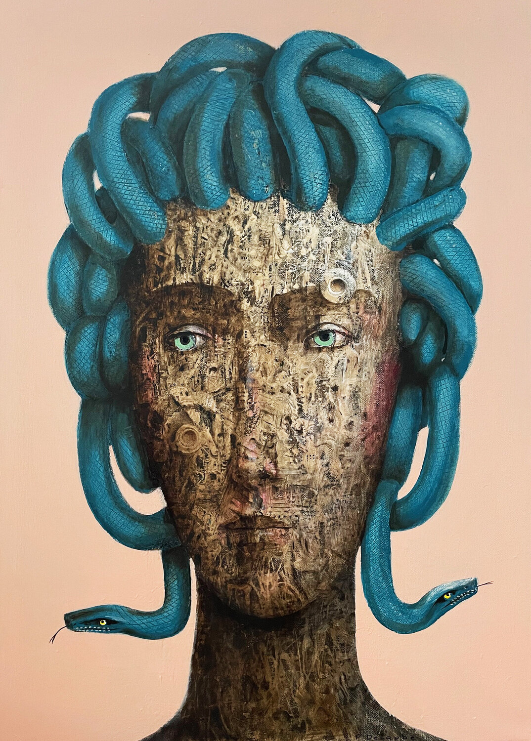 Meduse II fabien delaube Original painting for sale