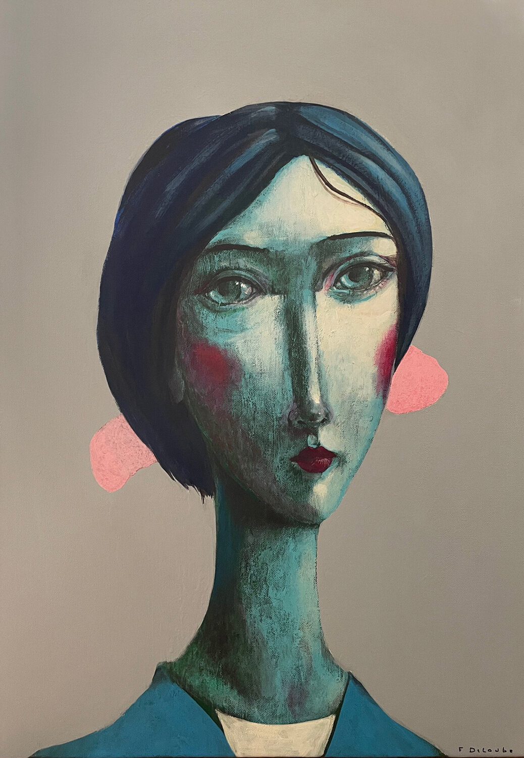 Marie M fabien delaube Original painting for sale