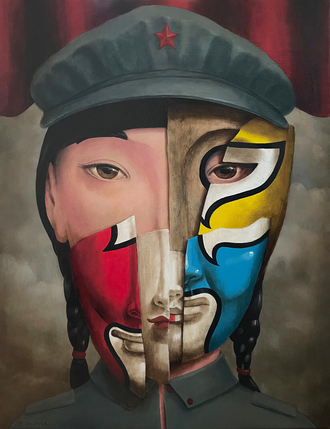 Revolution Culturelle fabien delaube Original painting for sale