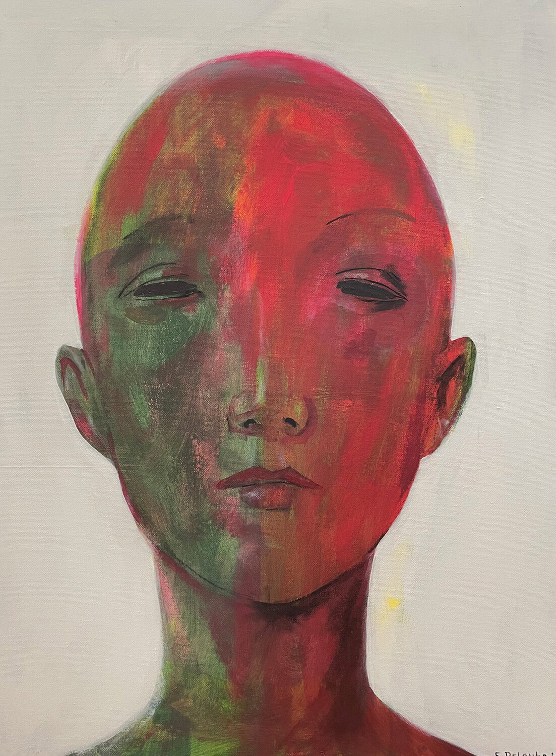 Rouge fabien delaube Original painting for sale